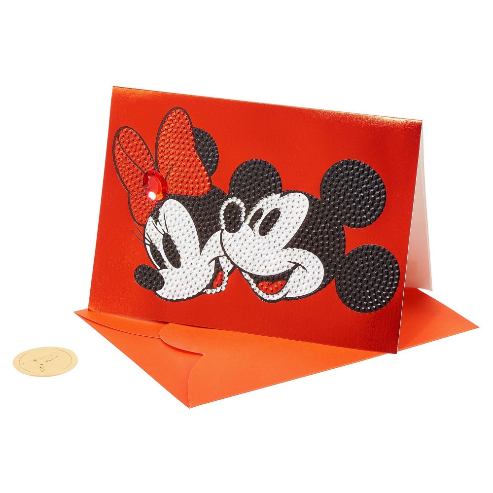 Photos - Envelope / Postcard Card Birthday Gemmed Mickey and Minnie - PAPYRUS