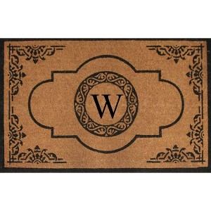 A1HC Non Slip Rubber and Natural Coir Doormat for Outdoor Entrance Front Door Mat 30x48 Monogrammed - 1 of 4