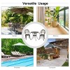 3pcs Bistro Table Set W/Removable Ice Bucket,Cast Aluminum Outdoor Patio Furniture Set Round Table, 2 Chairs Antique Garden Furniture - 2 of 4