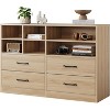 Coucheta Modern Dresser and Storage Cabinet with 4 Drawers, 6 Cubbies, 6 Adjustable Shelves - 2 of 4