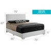 Passion Furniture Aaron White King Panel Bed - 4 of 4