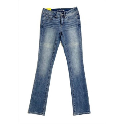 Women's Wo's Mid Rise Straight Leg Vintage Skinny Jeans - yummie 25