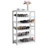 Kings Brand Furniture Amite 5 Tier Freestanding Wood Shoe Rack Storage Organizer, White - 2 of 3
