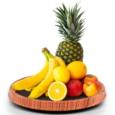 Copco Basics 12" Lazy Susan Turntable - Wood Rim, Non Skid 360 Degree Rotation - Space Saver for Kitchen, Rotating Spice Rack