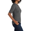 Mafoose Women's Short Sleeve Stretch Heather Moisture Wicking Open Neck Polo Top - 3 of 4