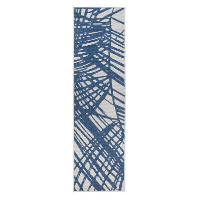 World Rug Gallery Contemporary Nature Inspired Tropical Leaves Reversible Indoor/Outdoor Area Rug