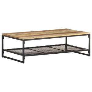 vidaXL Coffee Table 43.3"x23.6"x13.8" Solid Mango Wood - 1 of 4