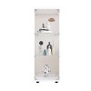 INFURNIC Decorative Bookshelf Glass Display Cabinet with 3 Shelves One Door Curio Storage for Living Room, White, 49.41"*15.16"*13.58" - 3 of 4