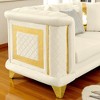 2PCS Velvet Luxury Sofa Set with Gold Stainless Steel Trims and Embroidered Texture, 89" 3-Seater & 69" Loveseat Tufted Couch for Living Room - 4 of 4