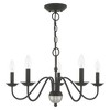 Livex Lighting Windsor 5 - Light Chandelier in  Black - 3 of 4