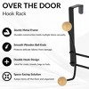 Evideco French Home Goods Versatile Over-the-Door Metal Rack with Ceramic Hooks - 3 of 4