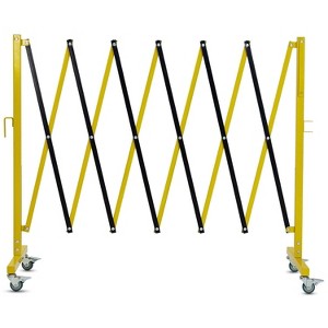 Metal Expandable Barricade，Retractable Traffic Fence With Casters, Portable Barricade Gate for Construction Area, Traffic Control, Cordon - 1 of 4