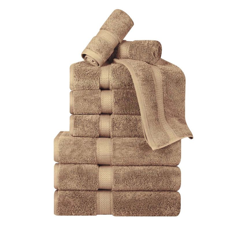 Premium Cotton 800 GSM Heavyweight Plush Luxury 9 Piece Bathroom Towel Set by Blue Nile Mills, 1 of 8