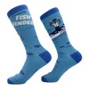 Crazy Dog T-Shirts Men's Fish Finder Socks Funny Sarcastic Fishing Graphic Footwear - 2 of 4