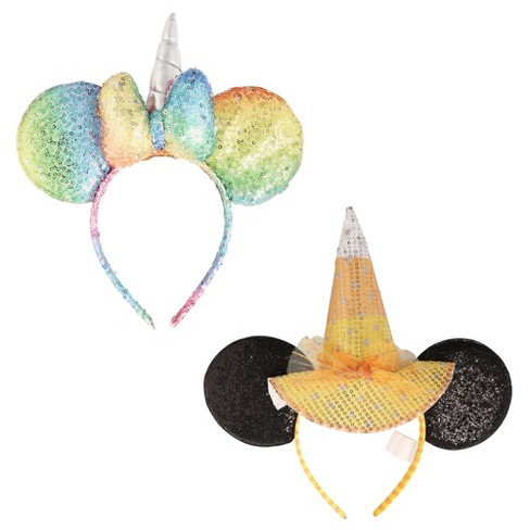 Kids' Disney 100 Mickey & Minnie Mouse Ears Headband - Purple : Target