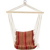 Northlight Striped Hammock Chair with Padding and Wooden Bar -34" x 21" - Red and Yellow - 3 of 4