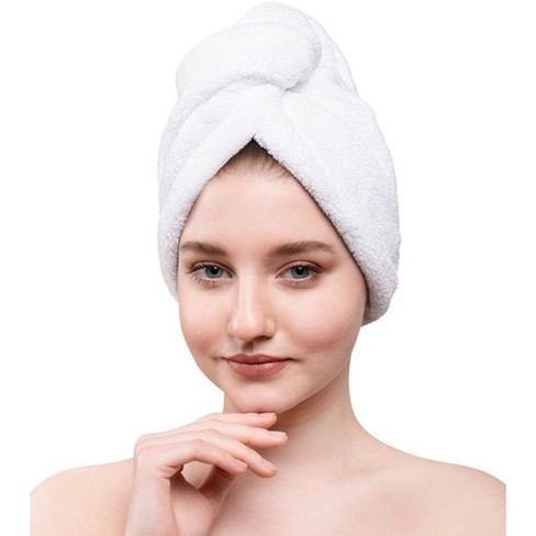 Microfiber Towel Hair Microfiber Towels 3 Pieces Turban Towel With Button  Quick
