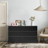 KTMBDW 6 Drawer Double Dresser for Bedroom, Wide Storage Cabinet for Living Room Home Entryway - 2 of 4