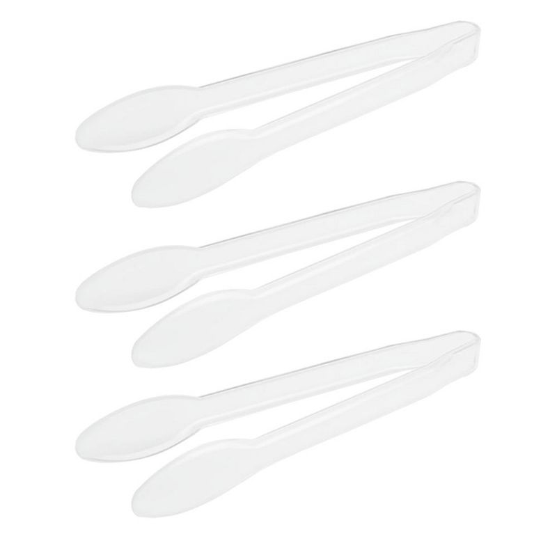 Smarty Had A Party 9" White Disposable Plastic Serving Tongs (48 Tongs), 2 of 7