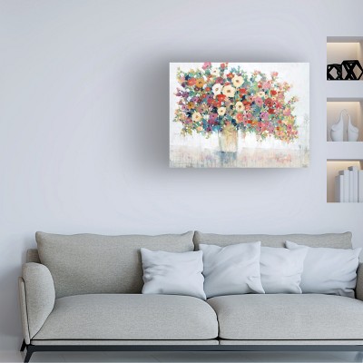 Tim OToole Mix Flower Bouquet I Canvas Art in Wood Frame