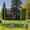 VisioGear 16FT Trampoline with Safety Enclosure Net, Trampoline with Balance Bar and Basketball Hoop, Green, 192"*192"*107.87" - 4 of 4