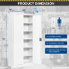 Mlezan Storage Cabinet with Locking Doors, 72" Tall 18" Deep Metal Cabinet with 5 Adjustable Shelves for Garage，Pantry, Office,  Home Kitchen,Garage - 3 of 4