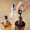 True Locking Bottle Stoppers with Key - Stainless Steel and Silicone Wine Topper Seal Set of 3 with Key - Dishwasher Safe, Black Finish - 3 of 4