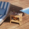 Tangkula 20" Non-slip Shower Bench w/ Storage Shelf Curved Top & Adjustable Foot Pads - 3 of 4
