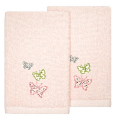 Linum Home Textiles 100% Turkish Cotton MARIPOSA Embellished Towel Set