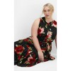 Women's Plus Size Roma Print Dress - black | CITY CHIC - 3 of 4