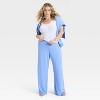 Women's French Terry Fleece Wide Leg Lounge Pants - Wild Fable™ - 3 of 3