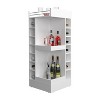 NicBex Buffet Cabinet with Storage 42" Tall Corner Bar Cabinet Sideboard Cabinet with 8 Bottle Cubbies and Double Door for Living Room - 3 of 4