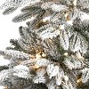 6.5ft. Flocked Spruce Artificial Christmas Tree with 300 Lights and 781 Bendable Branches – Winter Wonderland X-Mas Glow - 3 of 4