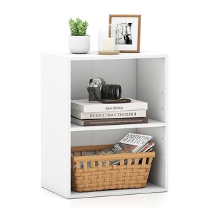 Costway 2-Cube Bookcase w/ 5-Position Adjustable Shelf Anti-Toppling Kits for Study - 1 of 4