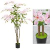 Artificial Flower Tree,Artificial Pot Plant,Houseplant,Decorative Plant, Artificial Trees With Blooming Flowers And Leaves,For,Garden,Home,Wedding - 2 of 4