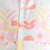 Campus Sutra Men Men's EcoLiva Peach Pink Geometric Floral Block Shirt - 4 of 4