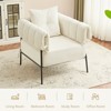 Furniliving Chair And A Half, Comfy Sofa Chair with Pillow Lounge Reading Chair with Metal Frame Upholstered Soft Cushion, Corduroy - 2 of 4
