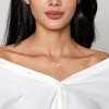 HTUTWOO Diamond Pendant Necklace for Women, Dainty Simple Gold Necklace 18k Gold Plated Paperclip Choker Necklaces Jewelry Gifts for Women Trendy - 2 of 4
