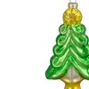 Northlight 5.25" Green and Gold Glass Christmas Tree Hanging Ornament - 3 of 4
