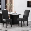 NicBex Set of 2 Modern PU Leather Dining Chairs, Minimalist Rubberwood Legs Design, Upholstered Kitchen Side Chairs - 3 of 4