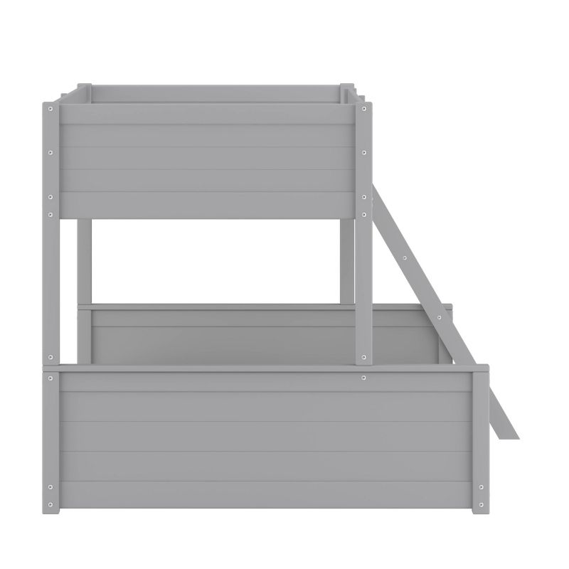 Twin Over Full Capri Wood Kids&#39; Bunk Bed Gray - Hillsdale Furniture, 5 of 16