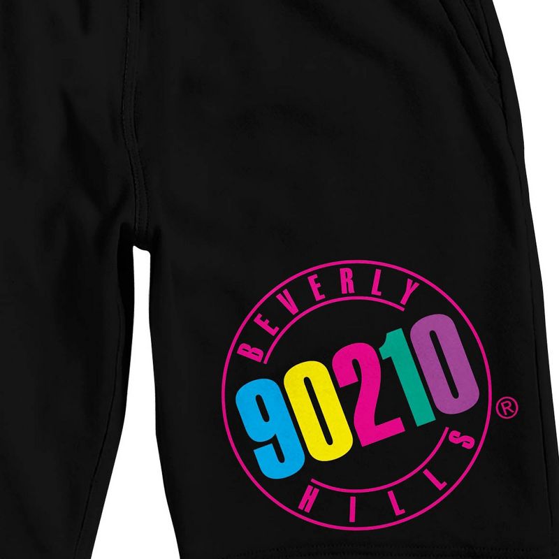 Beverly Hills, 90210 Title Logo Men's Black Lounge Shorts, 2 of 4