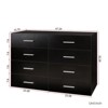 Karl Home 8-Drawer Black Particle Board 47.24in. W Chest of Drawer - 4 of 4