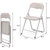 Folding Chairs with Cushion, Outdoor & Indoor Event Portable Metal Folding Chairs with Non-Slip Feet Pads Stackable Chairs - 3 of 4