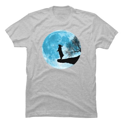 Men's Design By Humans Moon Bunny By Maryedenoa T-Shirt
