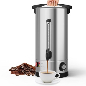 GustoWave 70/110 cup Commercial Coffee Urn,Stainless Steel Hot Coffee Maker, Double Wall Thermal Carafe for Events, Catering, Parties - 1 of 4