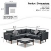 4 Pieces L-Shaped Wicker Patio Sofa Set,PE Rattan Garden Furniture Sets,Outdoor Sectional Sofa Couch with Cushions and Coffee Table-Coolbibila - 4 of 4