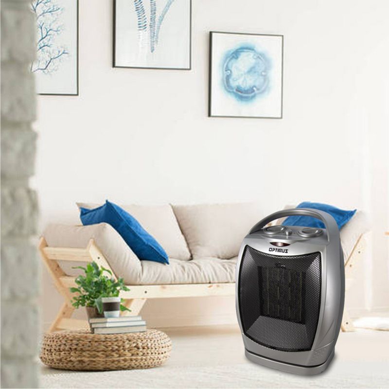 Portable Oscillating Ceramic Heater with Thermostat, 3 of 7