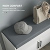Resenkos Storage Ottoman Bench,Shoe Storage Bench with Cushion, Adjustable Shelves, Shutter Doors, White - 2 of 4