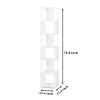 6-Tier Tall Rotating Bookshelf,Storage Bookshelf with Acrylic Plate,Open Simple Bookcase for Living Room Small Spaces-Baofuwish - 4 of 4